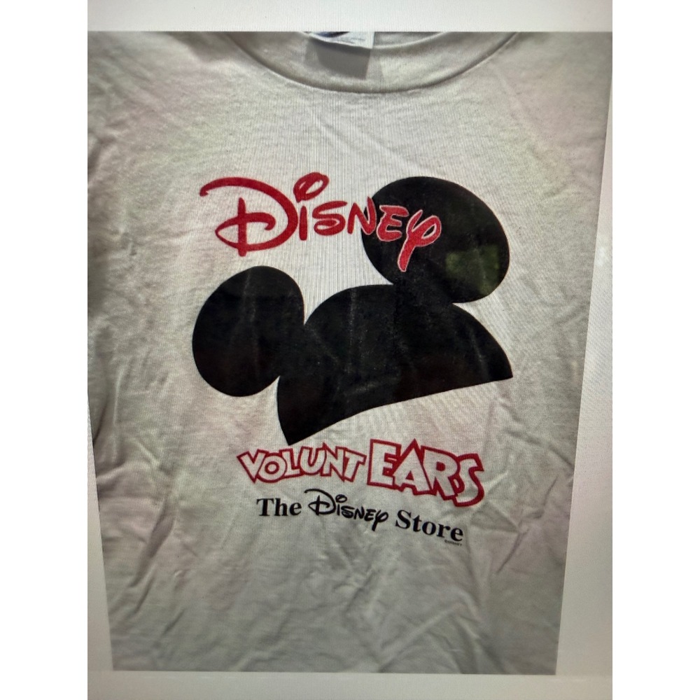 Vintage Disney VoluntEARS T-Shirt Hanes Beefy-T White XXL Made in USA Mickey